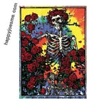 Grateful Dead Bertha Skull&Roses Tie Dye Sticker
