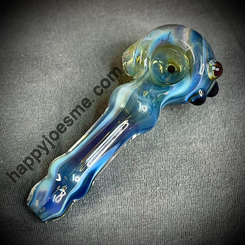 Thick Hourglass Multi Blue Handpipe//Beakner