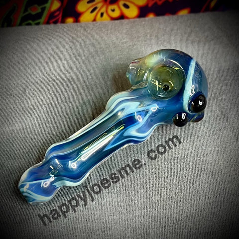 Thick Hourglass Multi Blue Handpipe//Beakner