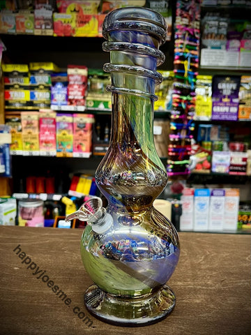 10” Bulb W/Thick Hat/Crown Soft Glass Waterpipe