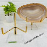 Crystal Stand - Acrylic Base and Brass Holder